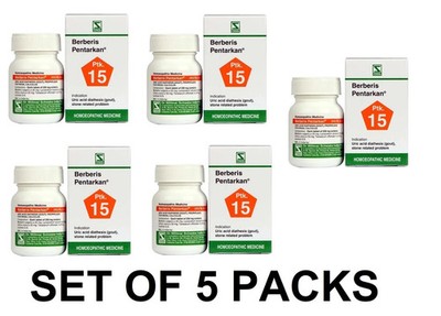 Berberis Pentarkan Tablets   Kidney Stone & Gout Support   Pack of 5 × 20 g