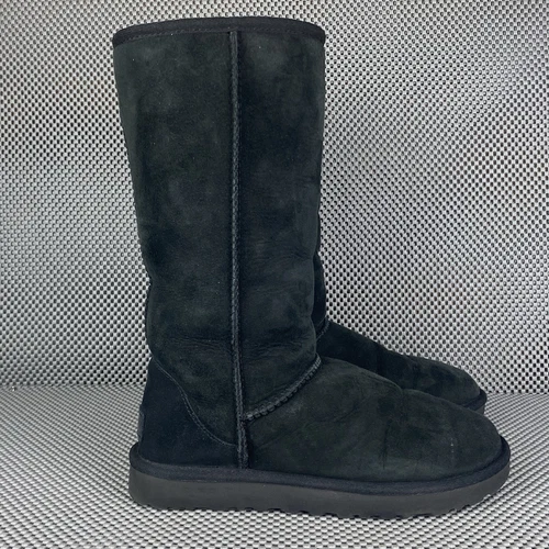 Stivali UGG Classic Tall II donna 7 pelle nera invernali montone 1016224