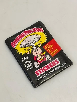 Garbage Pail Kids 5th Series Topps 1986 5 Sticker Bubble Gum Pack Sealed Neu - Bild 1 von 4