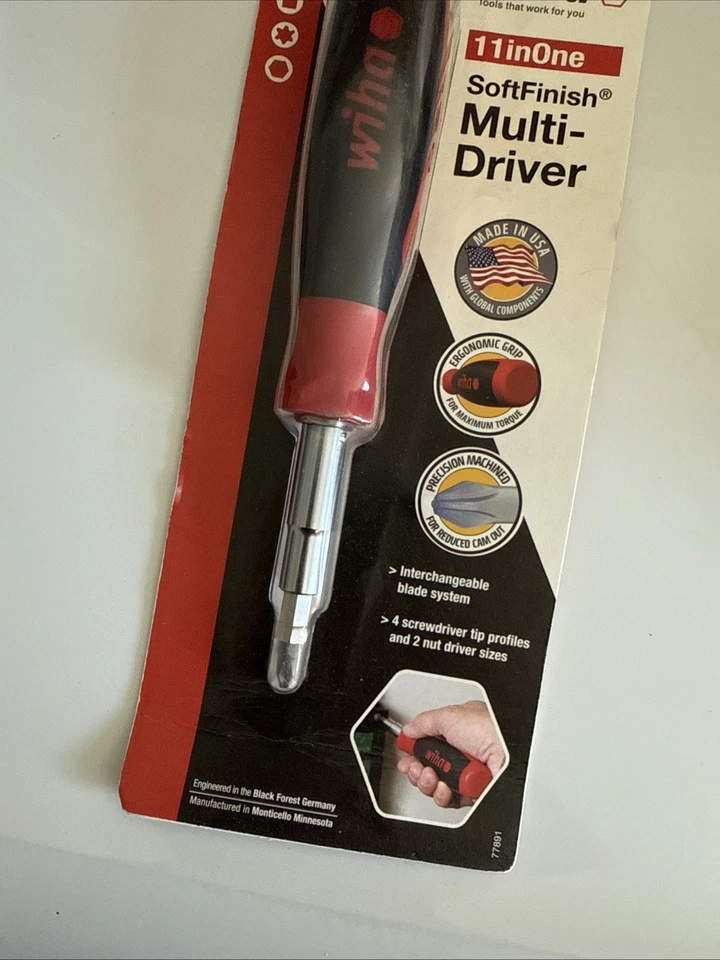 Wiha 77891 | 11 in 1 Screwdriver Nut Driver SoftFinish 11inOne MultiDriver Multi - Image 3 of 4