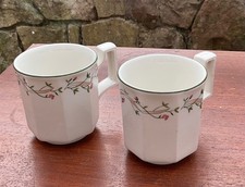 Eternal Beau Mugs x 2 by Johnson Brothers 8cm x 8cm. Coffee / Tea cups