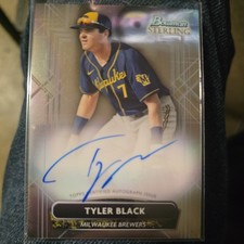 2022 Bowman Sterling Tyler Black Base Auto Milwaukee Brewers