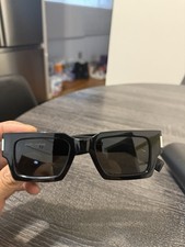 Saint Laurent Men's Black Square Oversized Designer Sunglasses Plastic Frame
