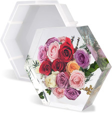 Large Silicone Molds for Resin, Hexagon Resin Molds, 9 Inch Upgraded Hexagon Si