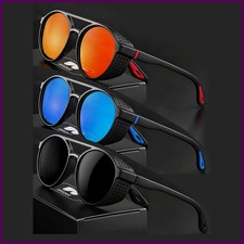 Steampunk Round Polarized Sunglasses Vintage Sports Unisex Driving