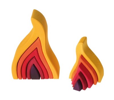 GRIMM'S Fire Mini SH10780 Wooden Stacking Blocks