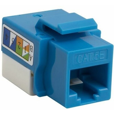 4XEM 4XKJC5EBL10PK Cat5e RJ45 Keystone Jack Blue 10 Pack