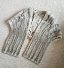 Vintage Cerulean Mink Stole Old Hollywood Fur Wrap Flier Furs Custom Silver