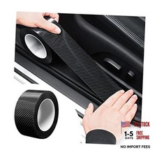 Car Door Edge Entry Guards, 5D Carbon Fiber Anti-Collision 2"x394" Black