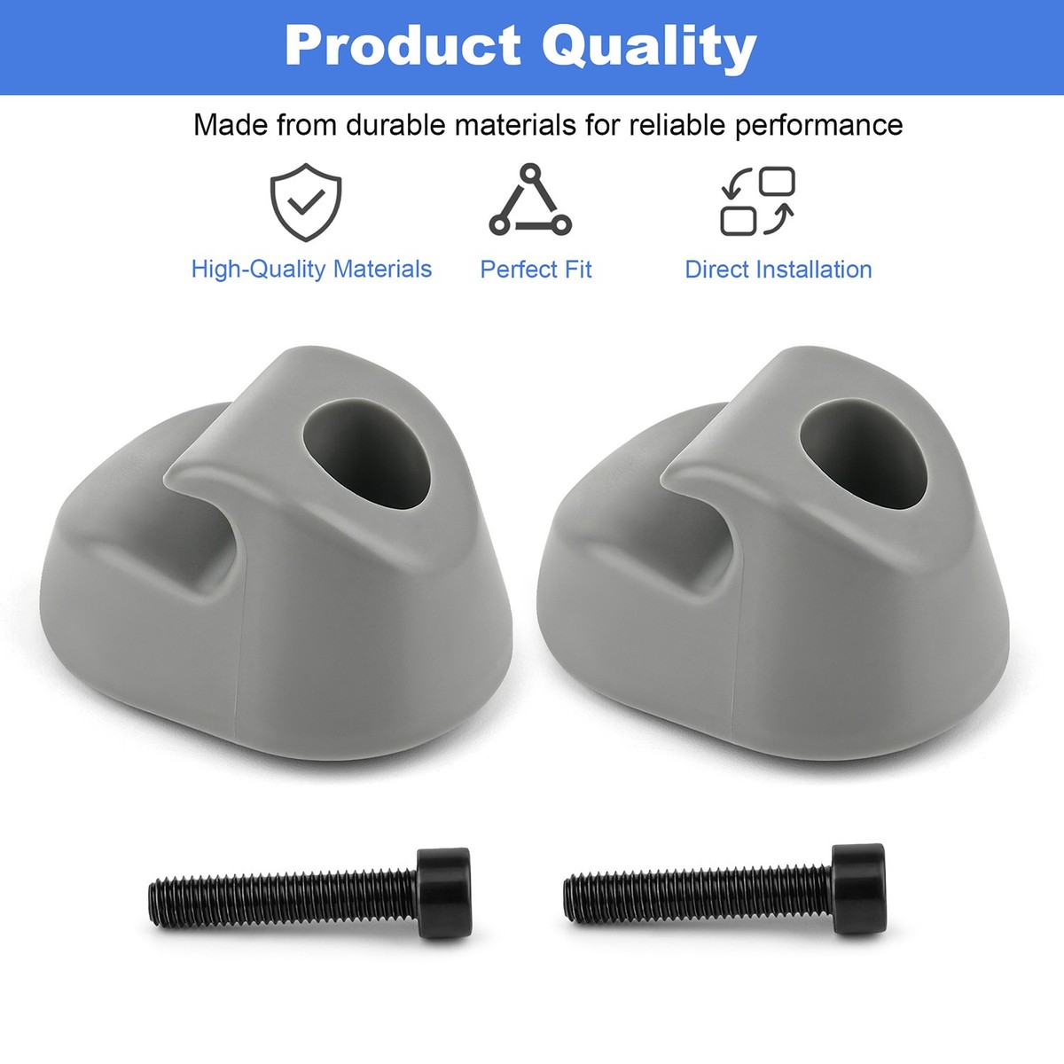 2PCS S16-1023-661 Sunvisor Clip Gray For Kenworth Peterbilt