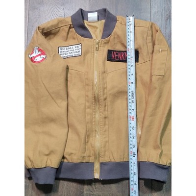 Spirit Halloween Ghostbusters Venkman Tan Flight Bomber Jacket Mens Medium M