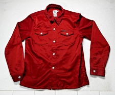 Calvin Klein Red Utility Multipocket Cotton/Nylon Shirt Sz. L Vintage Rare