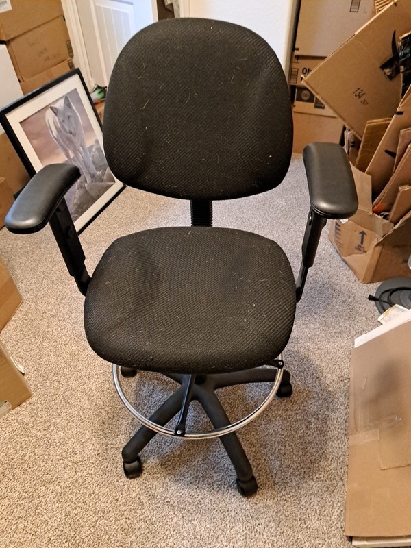 Boss Office Products Drafting Chair  Adjustable Arms And Height