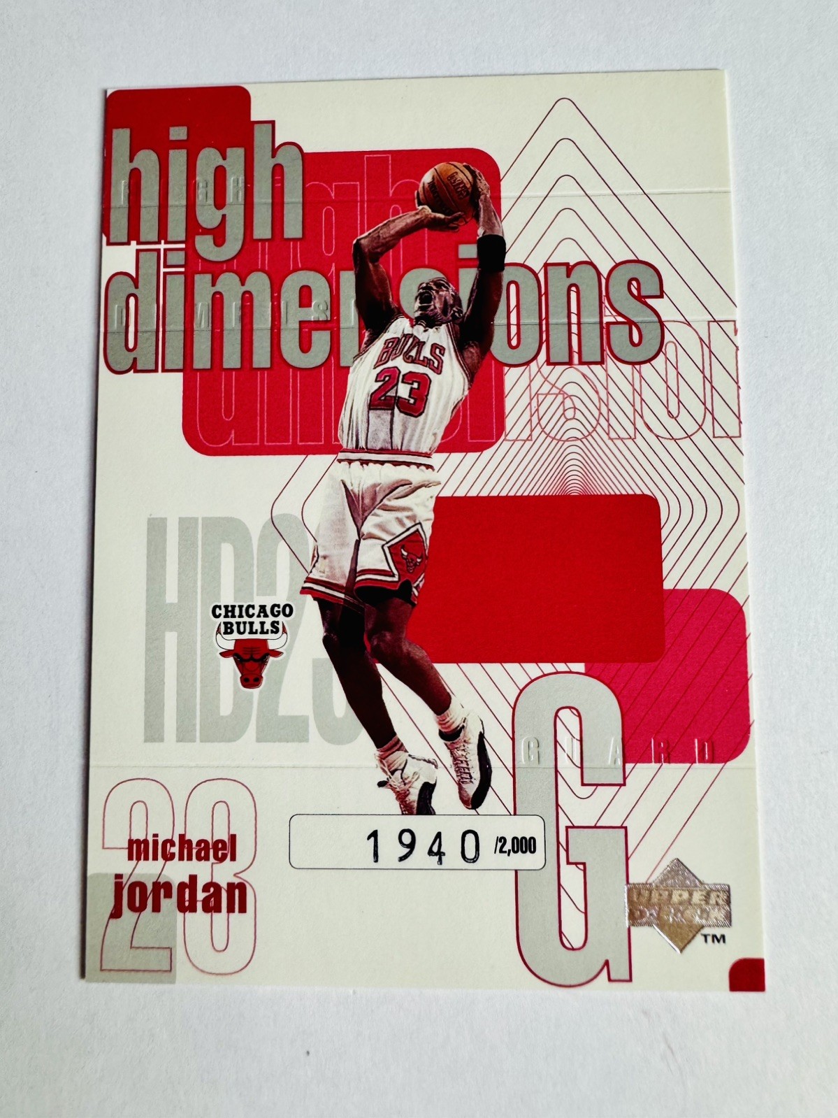 1997-98 Upper Deck High Dimensions Michael Jordan #HD23 /2000 High Gr Potential