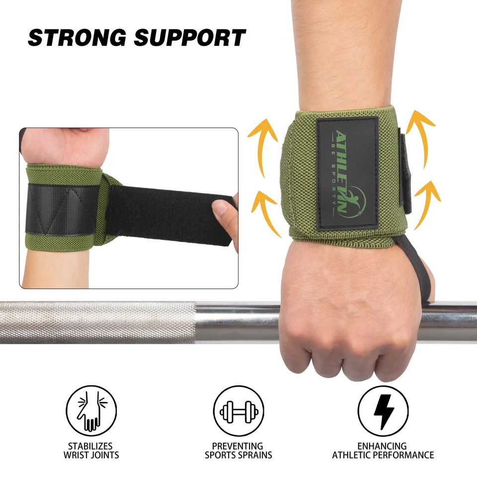 Wrist Wraps 18" Heavy-Duty Support with Thumb Loop for Lifting & Training - Image 4 of 4