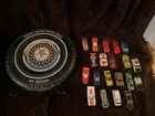 1968 Hot Wheels Super Rally Wheel Tire Case by Mattel Vintage - 20 Metal Cars