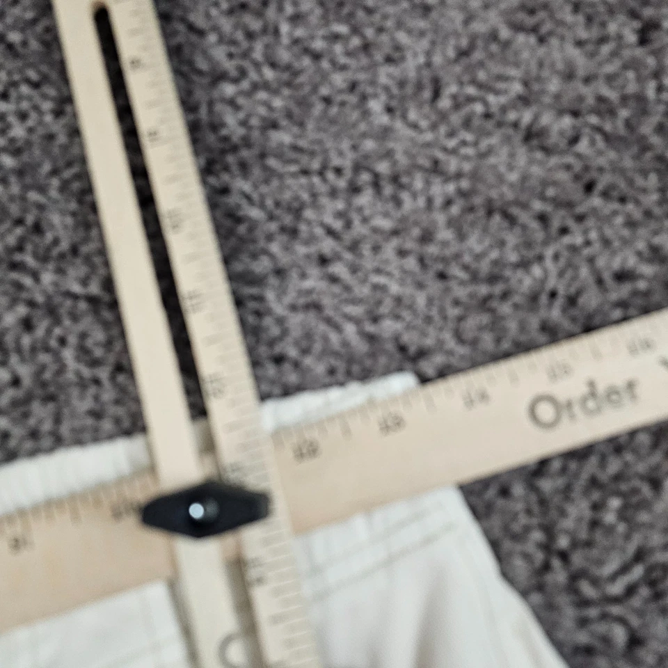 Spanx Pants Womens Medium M Off White Twill Jogger Stretch Mid Rise 20319R 26x29 - Image 4 of 4