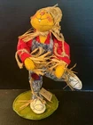 VINTAGE ANNALEE 12" MOBILITEE SCARECROW HALLOWEEN ON BASE THANKSGIVING