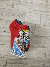 New Boys DC No Show Socks Size Small 4.5-8.5, Six Pairs