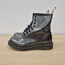 Stivaletti Dr Martens 1460 Vegan Cromati Ecopelle Grigio Metallizzato Uk 6