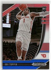 2020 Prizm Draft Picks Collegiate #7 Obi Toppin Red White blue Flyers