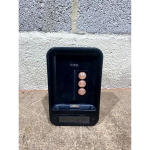 TDK TAC4221 platzsparender Radiowecker schwarz kompakt mit Dockingstation für iPod/iPhone
