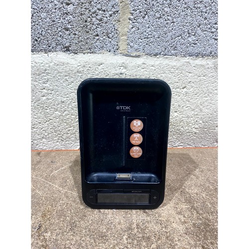 TDK TAC4221 platzsparender Radiowecker schwarz kompakt mit Dockingstation für iPod/iPhone