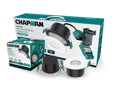 8 x CHAPMAN LED 4W & 6W Feuerschutz Deckeneinbauleuchte 4CCT IP65 weiß (Multipack)