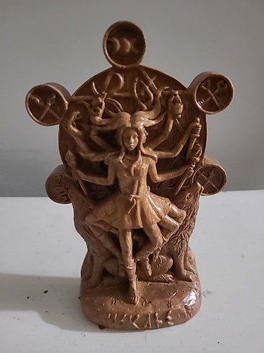 Hekate Statue, Triple Goddess Statue Massivholz 6 cm - Bild 1 von 6