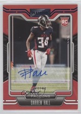 2021 Panini Playbook Rookie Platinum Signatures 21/49 Darren Hall #178 Auto 0a3