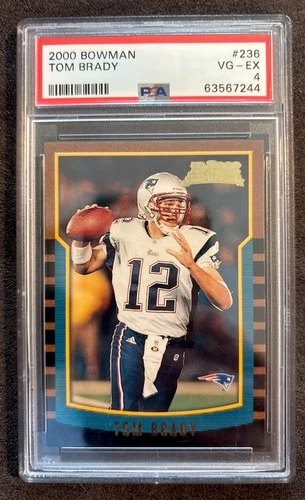 2000 Bowman Tom Brady #236 (RC) PSA 4 vg-ex