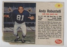 1962 Post Andy Robustelli #26 HOF 0nr3