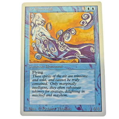 MTG Air Elemental Revised 3ED Uncommon Blue LP Creature Magic the ...