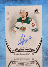2021-22 SP Authentic Future Watch Auto Brandon Duhaime Minnesota Wild