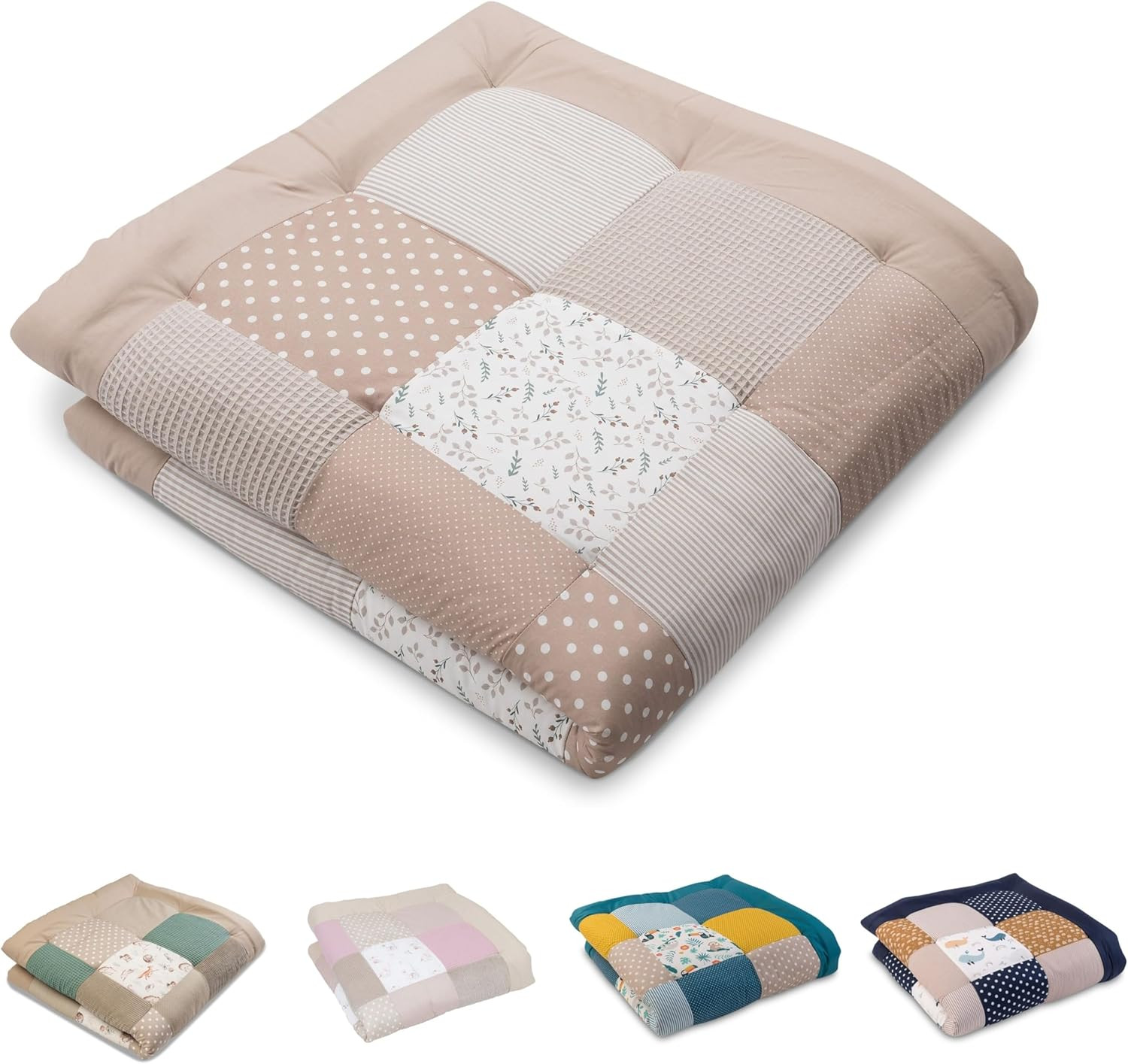 Tappeto Gioco 120x120 Cotone Naturale OEKO-TEX | Sicuro come un Abbraccio