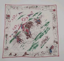 Rideo Bronco Roping Western Hankie Handkerchief NWT