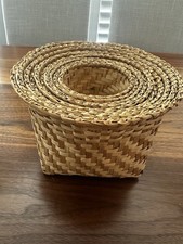 BOHO ALERT Woven Nesting Baskets Set of 10-Sizes 4" - 8.25" Diameter Bamboo