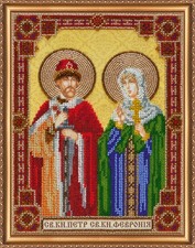 Bead Embroidery Kit "Icon of St.Petr the Prince and St.Fevronia the Princess"