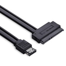 chenyang Power eSATA Cable,Power to SATA 22Pin Data 50cm 19.68'', Black