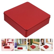2 Pcs Extra Large Storage Box Tinplate Case Small Empty Tins Biscuit