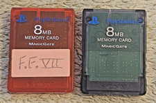 2x SONY Play Station 2 8GB Memory Card - Magic Gate