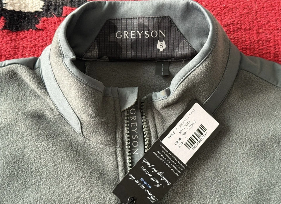 Greyson Men's Algonquin Golf Vest Scareb Gray Green, Size SMALL, BRAND NEW w TAG - Image 2 of 3