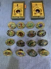 Vintage 1990's Power Rangers Spin Fighters - 2 Launchers & 16 Spinners