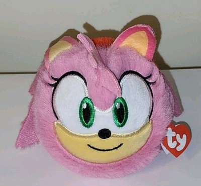 Ty Beanie Bouncers - AMY (Sonic the Hedgehog) 3-4 Inch NEW Plush Bouncy Ball Toy