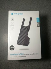 Rock Space Universal Repeater Range Extender Wireless N300 Home Office Coverage