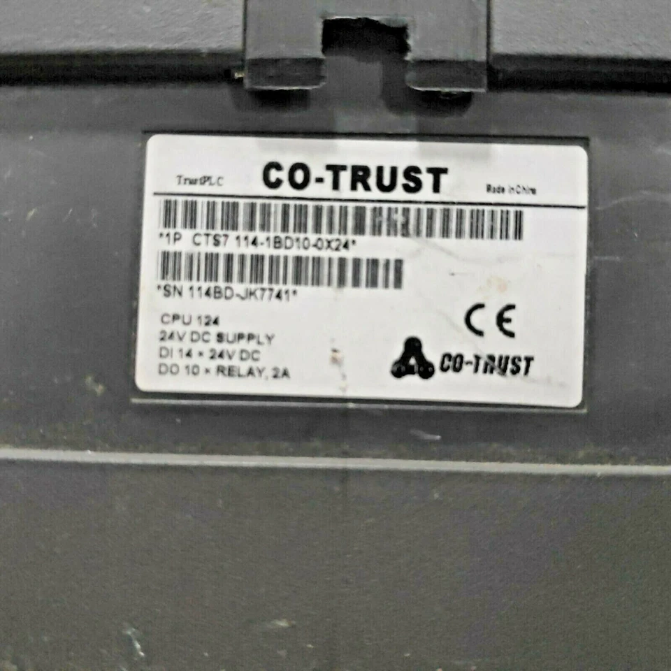 Used Co-Trust CTS7114-1BD100X24 CTSC-100 CPU124 DC/DC/RLY PLC - Image 4 of 4