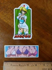 Hook Ups skateboard sticker nurse +1