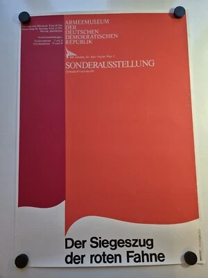 Plakat Armeemuseum Dresden Siegeszug der Roten Fahne 1977 Original DDR A1 - Bild 1 von 4