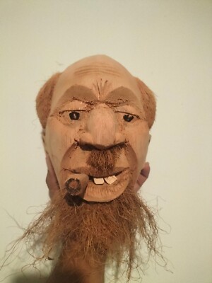NEW COCONUT  HUSK HUMAN FACE MASK  Wall Hanging Mask  Decor- 03