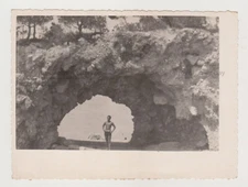 Affectionate Handsome Shirtless Young Man by the Entrance to Lagoon Beach Gay In